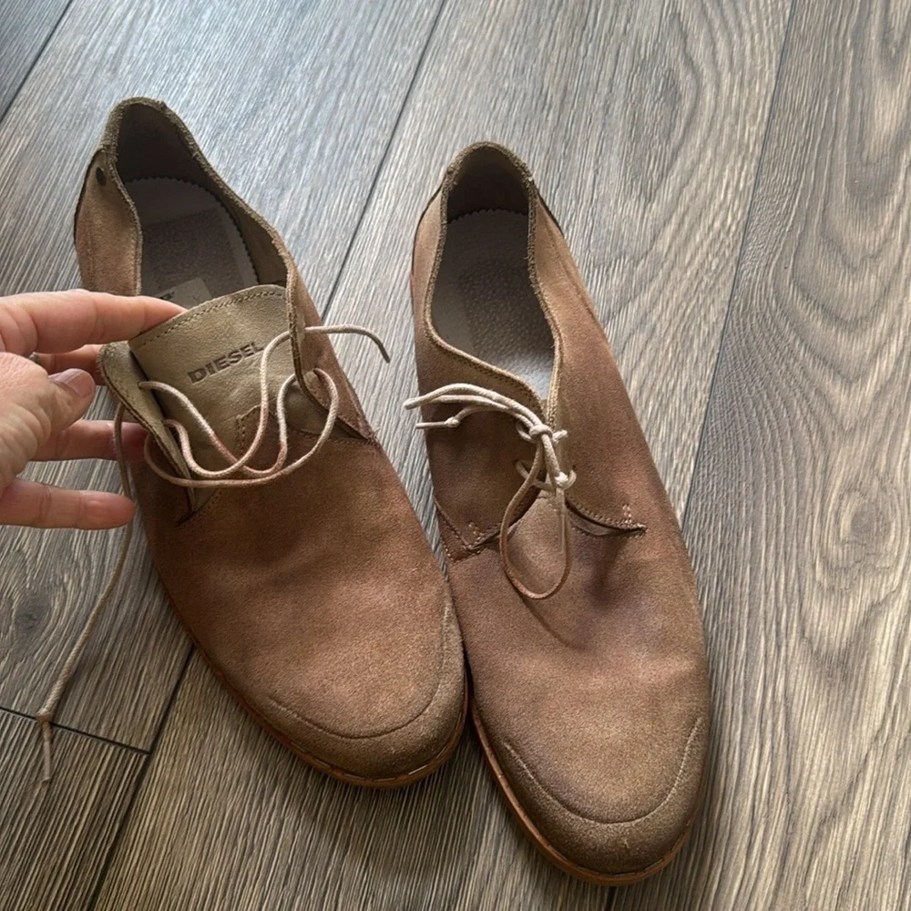 Diesel Brown Chukka Boots Suede Casual size 45